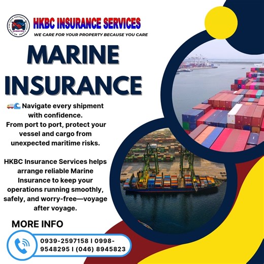🚢📦✨ Protection That Travels With Your Cargo From port of origin to final destination, HKBC Insurance Services helps arrange Marine Insurance coverage to guard your shipments against loss, damage, and unforeseen events in transit. ⚓ Reliable security at every stage 📊 Practical coverage for expanding businesses 🌍 Move goods with confidence—message HKBC Insurance Services today for your FREE quote! #MarineInsurance #CargoProtection #SafeShipping #InsuranceAtSea #LogisticsCovered #HKBCInsurance 