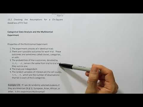 Characteristics of a Multinomial Experiment, Example 174