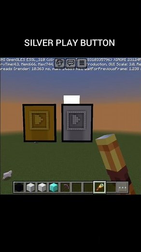 SILVER PLAY BUTTON IN MINECRAFT