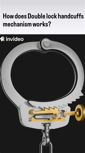 Ever wondered how a Handcuff Double Lock actually works? 🔐 ​#HowItWorks #Engineering #PoliceTech