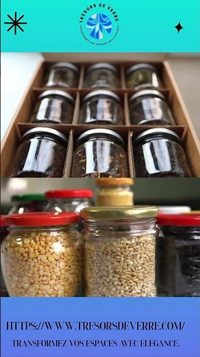 Bocaux en verre pour conservation alimentaire #RangementCuisine #BocauxVerre #BocauxÉlégants