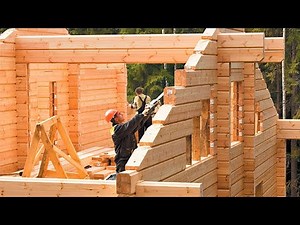 Incredible Fastest Wooden House Construction Method - Amazing Intelligent Log House Building