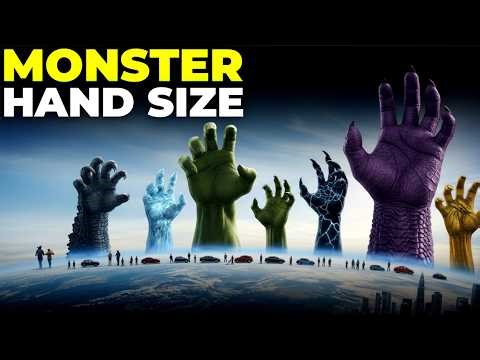 Monsters Hand Size Comparison 2026 | Shimo vs Godzilla vs King Kong vs Clover & More