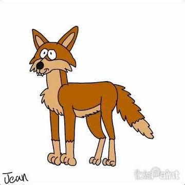 Illustrating a coyote in cartoon