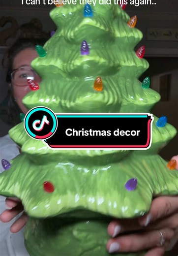 Mr. Christmas ceramic 18 inch tree. These are on such a great sale right now but they have a limited stock so hurry up. ##christmastree##christmasdecor##holidaydecor##qvc