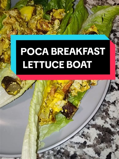 POCAHONTAS BREAKFAST LETTUCE BOAT #tiktokfood #fyp #BREAKFAST #tiktokmom #tiktoklive