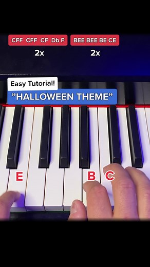 Easy Piano Tutorial for Playing the Halloween Theme