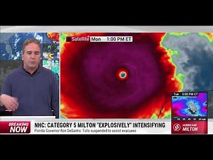 Hurricane Milton Explosively Intensifies in Gulf of Mexico to Category 5 Storm