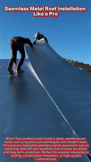 Seamless Metal Roof Installation Like a Pro #woodworking #carpentry #wood