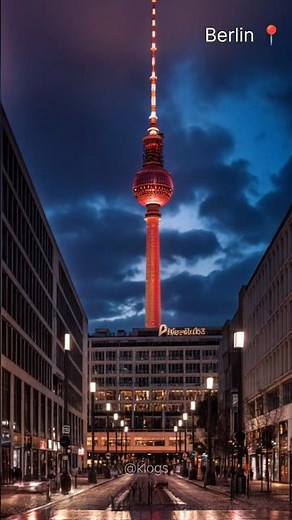 Berlin Night Skyline in 8K #travel