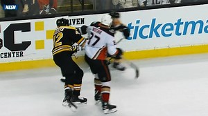 Bruins’ David Backes knocked out of game after hit from Ducks’ Nick Ritchie
