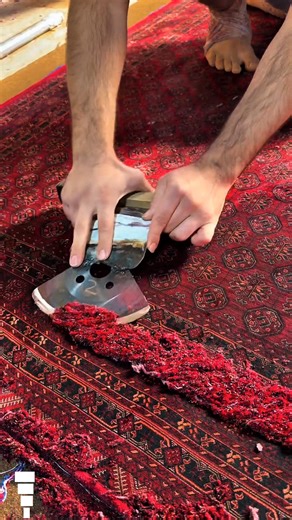 Extreme Rug Shearing Tool | Satisfying Carpet Cutting Process | Traditional Hand Tool Restoration