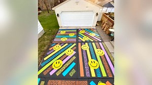 50 hours and 18 gallons of paint later, Richfield man completes driveway mural