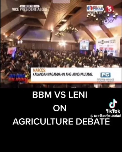 1.1M views · 10K reactions | MUST WATCH: BBM vs LENI on agricultural debate | Proud Mindoreño | Facebook