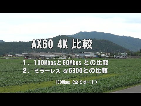 AX60 4K比較 100Mbpsと 60Mbps デジ一眼α 6300