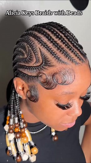 Alicia Keys Braids with Beads Inspiration