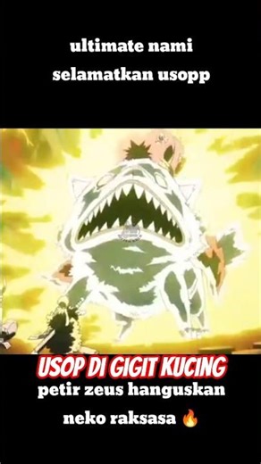 epic moment neko raksasa vs Zeus 🔥 #anime #onepiece #usopp #luffy #elbaf