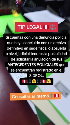 Eliminación de Antecedentes Policiales en Perú