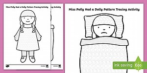 Miss Polly Had a Dolly Pattern Tracing Activity