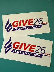 Epilepsy affects 1 in 26 people, and your generosity turns awareness into action. During GIVE26, donate $26 or more will receive a free window cling sticker https://give.epilepsy.com/page/91764/donate/1?utm_campaign=donate&utm_content=1768767240&utm_medium=social&utm_source=facebook | Epilepsy Foundation of America