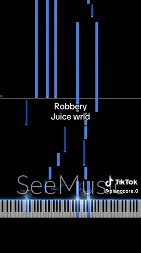 Robbery by juice wrld #piano #easy #tutorial | juice wrld piano