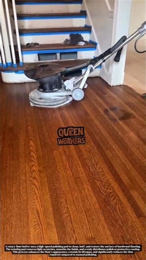 Hardwood Floor Buffing Machine! Restoring Shine with Professional Floor Polishing