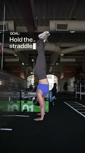 Day 1 of learning how to do a straddle handstand