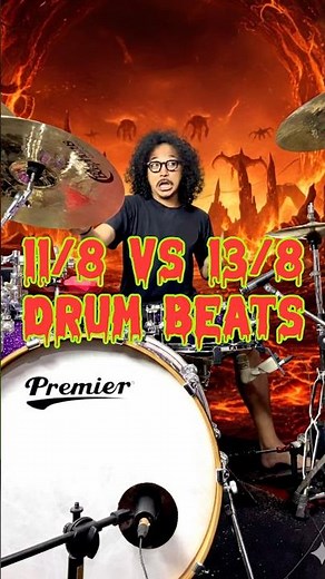 11/8 time VS 13/8 time signature drum beats | #timesignature #drumlessons #drums #drummer #drumming