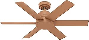 Hunter 44 inch Kennicott Terracotta Damp Rated Ceiling Fan and Wall Control