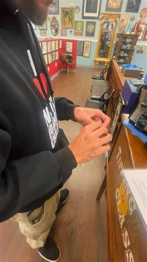 Wesley loves our #gwyg tattoo games! This time he got a piece of @wesleypastorfieldtattoos flash (a cheeky piece 🤭) and @thecultofspaz gave one of our favorite customers a great lower back tattoo! #gwygtattoo #gwygtattoos #westminstermd #walkinswelcome | Westminster Tattoo Company