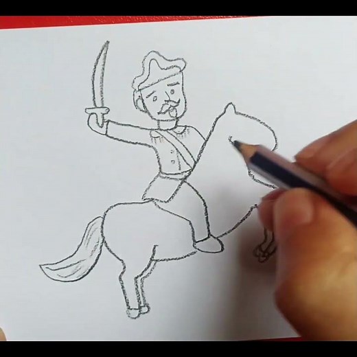 Desenhando Dom Pedro na Independência do Brasil