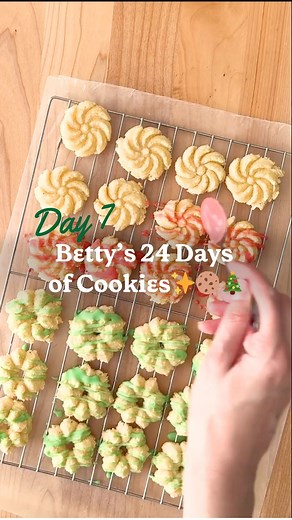 It’s Day 7 of Betty’s #24DaysOfCookies, and Betty Maker Melinda Sekela is here to bring a touch of nostalgia and traditional flair to your holidays—and the best part? They take under an hour to make!​ ​ So put down that wrapping paper and take a cookie break with today’s perfect pairing:​ ​ 🍪 Eggnog Spritz Cookies​ 🎬 Hallmark Channel’s Sugarplummed premiering tonight at 8/7c​ ​ Check out this recipe and all of Betty’s perfect pairings so far: https://bit.ly/4fmBl2x | Betty Crocker