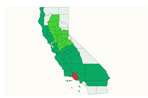 Map shows where California to be battered by intense rain, flash floods