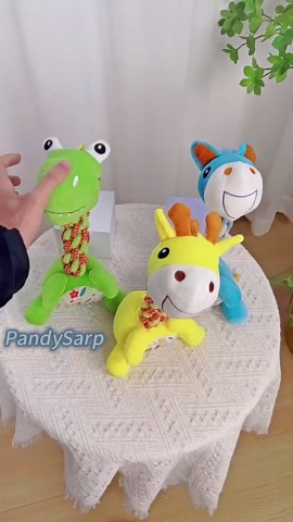 Donkey Plush Dog Toy with Braided Rope & Squeaker - Interactive Tug & Chew Toy for Small & Medium Dogs, Teeth Cleaning & Anxiety Relief, Perfect Pet Gift