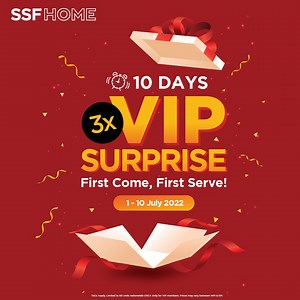 12K views · 143 reactions | The inaugural SSFHOME Surprise Sale is here! VIP members, you can now purchase your favourite selected items at BIG discounts. Happening now till 10 July, with selected items to choose from at even more affordable prices! Not a member yet? Sign up today and enjoy more perks and discounts in-store.  While stocks last and prices may vary between EM & WM. T&Cs apply. | SSFHOME Malaysia | Facebook