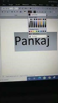 multi colour text in ms word