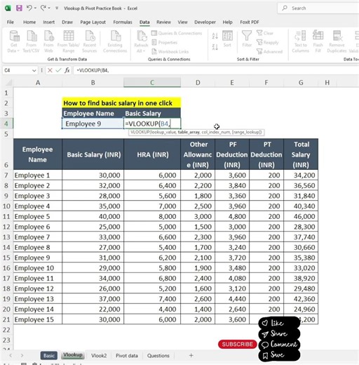 v lookup kese lagaiye #excel #spreadsheetmagic #spreadsheetmagic #exceltips