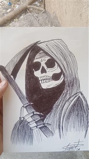 pen drawing of ghost 👻 part-2 #art #drawing