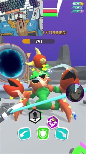 GUNDAM VS KAIJU! 🤖🦂 Green Titan Clash | Mechangelion Shorts