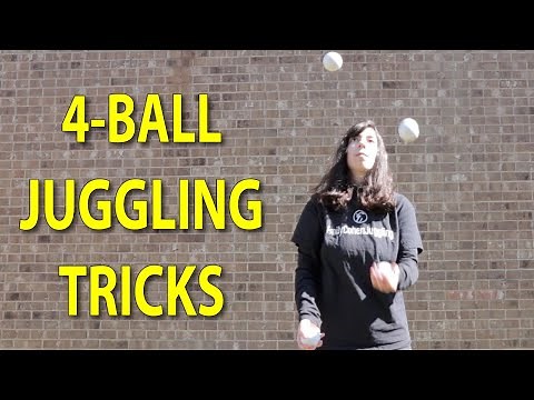 16 Easy 4-Ball Juggling Tricks (with slow motion)