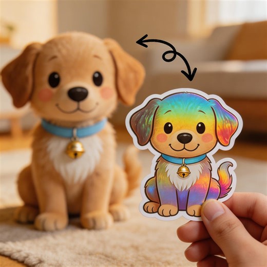 Cute Golden Retriever Puppy Sticker, Kawaii Dog Vinyl Decal, Waterproof Laptop Bottle Car, Custom Pet Sticker - Etsy