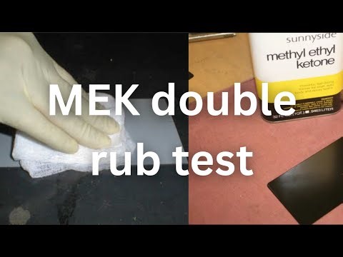 MEK double rub test | Solvent rub resistance test | Methyl Ethyl Ketone ASTM test for coating