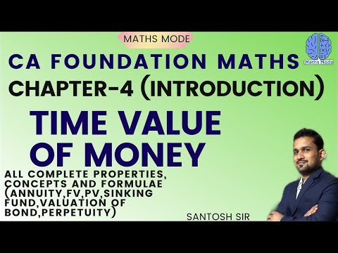 CA FOUNDATION | CHAPTER-4 | TIME VALUE OF MONEY |ANNUITY,FV,PV,SINKING FUND,PERPETUITY | MATHS MODE