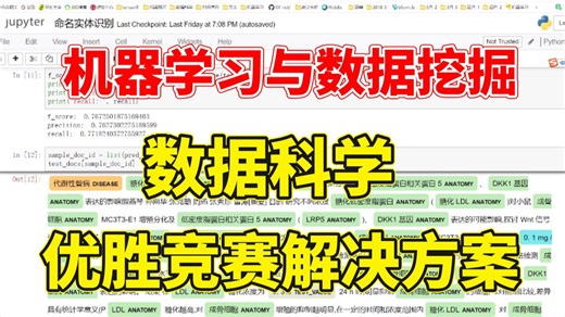 机器学习算法与数据挖掘入门，数据科学-竞赛优胜解决方案实战（含医学糖尿病数据命名实体识别、工业化工生产预测、智慧城市-道路通行时间预测、短视频用户活跃度分析）