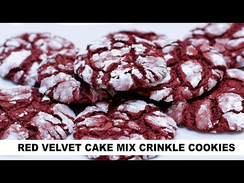 Red Velvet Cake Mix Crinkle Cookies Recipe