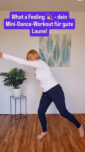 106K views · 1.4K reactions | ✨ What a Feeling! ✨ Einfach loslassen, tanzen, lachen – dein Mini-Dance-Workout für gute Laune Mach mit und spür, wie Bewegung dich sofort leichter macht. #whatafeeling #tanzfitness #foreveractiv50plus #bewegungmachtglücklich #women55plus #fitab55 #goodvibesonly #fitundaktiv #danceworkout | Foreveractive50plus | Facebook