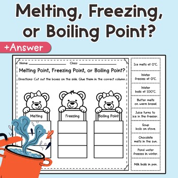 Phases of Matter: Melting, Freezing, and Boiling Point – Cut and Paste