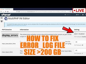[🔴LIVE] How to fix Error log file getting too Large in Size even more than 200 gb?