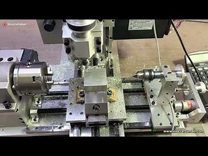 Milling and drilling process on the CNC Mini Lathe-Milling Machine Innocraftsman