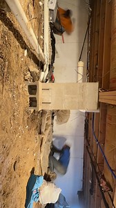 Getting started installing a crawl space waterproofing and encapsulation system. #CrawlSpaceEncapsulation #WaterproofingSystem #FoundationWork #WorkInProgress #HomeProtection #MoistureControl #FoundationRepair #ContractorLife #HomeImprovement #BehindTheBuild #StructuralProtection | Home Shield Foundation Repair & Waterproofing